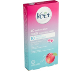 Veet Depilační voskové pásky s gelovou texturou a vůní nektarinky 10 kusů