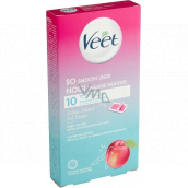 Veet Depilační voskové pásky s gelovou texturou a vůní nektarinky 10 kusů