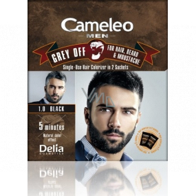 Delia Cosmetics Cameleo Men Grey Off barva na vlasy, vousy a knír 1.0 Černá 2 x 15 ml