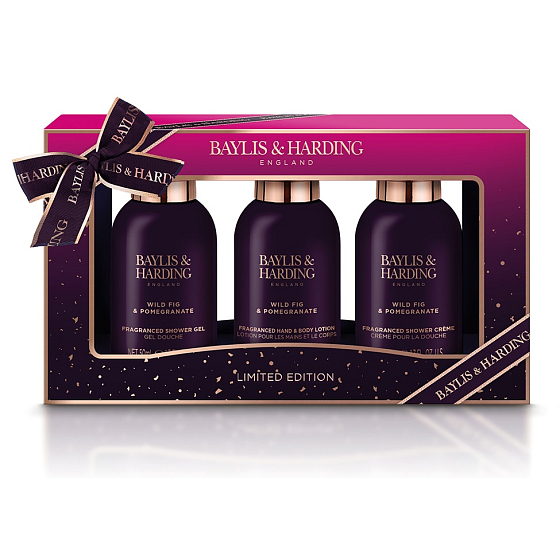 Baylis & Harding Fík a Granátové jablko sprchový gel 100 ml + sprchový krém 100 ml + mléko na ruce a tělo 100 ml, kosmetická sada pro děti