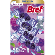Bref Color Me Time Edition Paper Artist WC blok pro hygienickou čistotu a svěžest Vaší toalety, zbarvuje vodu do fialova 4 x 50 g