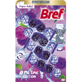 Bref Color Me Time Edition Paper Artist WC blok pro hygienickou čistotu a svěžest Vaší toalety, zbarvuje vodu do fialova 4 x 50 g