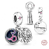 Charm Sterlingové stříbro 925 Disney Paříž, 2v1 přívěsek na náramek cestování