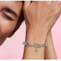 Charm Sterlingové stříbro 925 Křížek - Mini medailon, přívěsek na náramek symbol