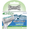 Wilkinson Sword Quattro Titanium Sensitive náhradní hlavice 4 kusy