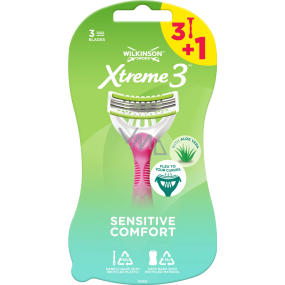 Wilkinson Lady Xtreme 3 Beauty Sensitive 3břitý holicí strojek 4 kusy