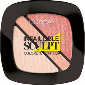 Loreal Paris Infallible Sculpt Blush Trio tvářenka 201 Soft Rossy 3,8 g