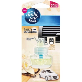 Ambi Pur Car Fresh Escapes Moonlight Vanilla náhradní náplň 7 ml