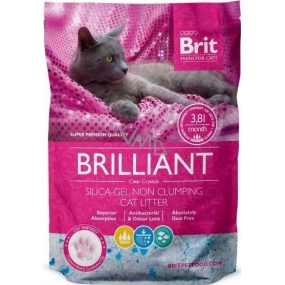 Brit Fresh Brilliant Silica-gel vysoce absorpční stelivo pro kočky 3,8 l