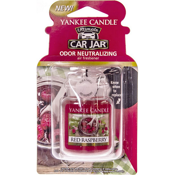 Yankee Candle Red Raspberry - Červená malina gelová vonná visačka do auta 30 g