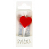 Albi Dortová svíčka single - Srdce, 2,5 cm