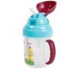 Baby Farlin Magic Cup hrníček netekoucí se slámkou 9+ měsíců 200 ml AET-CP011-C