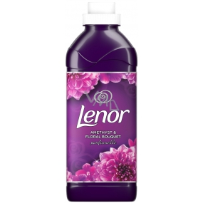 Lenor Amethyst & Floral Bouquet vůně pivoněk a planých růží avivážní prostředek 25 dávek 750 ml