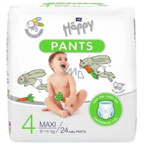 Bella Happy Pants 4 Maxi 8-14 kg natahovací plenkové kalhotky pro děti 24 kusů + pexeso