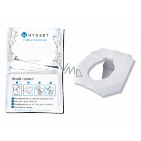 Hygset Jednorázová papírová sedátka, Wc hygienický kryt toaletního prkénka 10 kusů