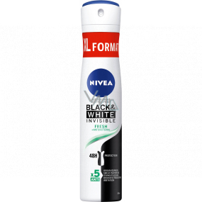 Nivea Black & White Invisible Fresh antiperspirant deodorant sprej pro ženy 200 ml