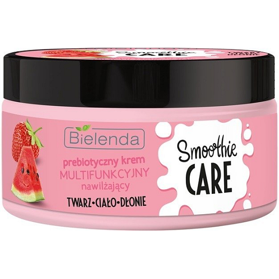 Bielenda Smoothie Care Jahoda + Meloun + Probiotika hydratační tělový krém 200 ml