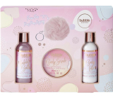 Sunkissed Keyring Gift Bubble Boutique sprchový gel 80 ml + tělový peeling 60 ml + tělové mléko 80 ml + přívěšek na klíče, kosmetická sada pro ženy