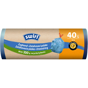 Swirl zatahovací pytle na odpad 40 l, 56 × 59 cm, 28 µ, 12 ks Swirl zatahovací pytle na odpad 40 l, 56 × 59 cm, 28 µ, 12 ks