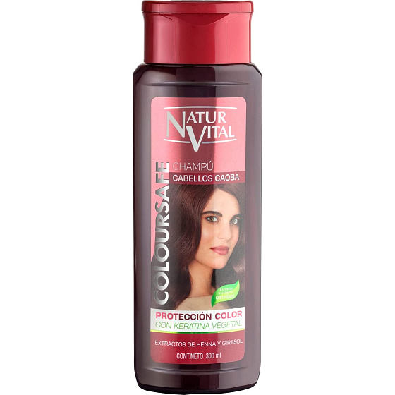 Natur Vital Coloursafe šampon pro přirozeně mahagonové a barvené vlasy 300 ml