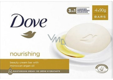 Dove Nourishing Moroccan Argan Oil krémové toaletní mýdlo s arganovým olejem 4 x 90 g