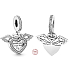 Charm Sterlingové stříbro 925 Andělská křídla, roztáhni a leť, přívěsek na náramek symbol