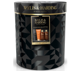 Baylis & Harding Men Černý pepř a Ženšen sprchový gel 300 ml + balzám po holení 200 ml + mycí gel na tělo a vlasy 300 ml + ručník na obličej, kosmetická sada pro muže