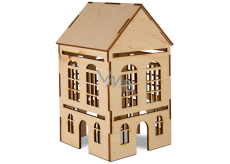 Albi Dřevěná 3D dekorace domečku, 2 okýnka 11 cm x 20 cm x 11,5 cm