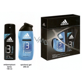 Adidas Action 3 Fresh antiperspirant deodorant sprej pro muže 150 ml + sprchový gel 250 ml, dárková sada