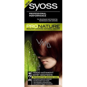 Syoss ProNature dlouhotrvající barva na vlasy 3-24 tmavě kaštanový