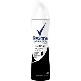 Rexona Invisible Black + White Diamond antiperspirant deodorant sprej pro ženy 150 ml