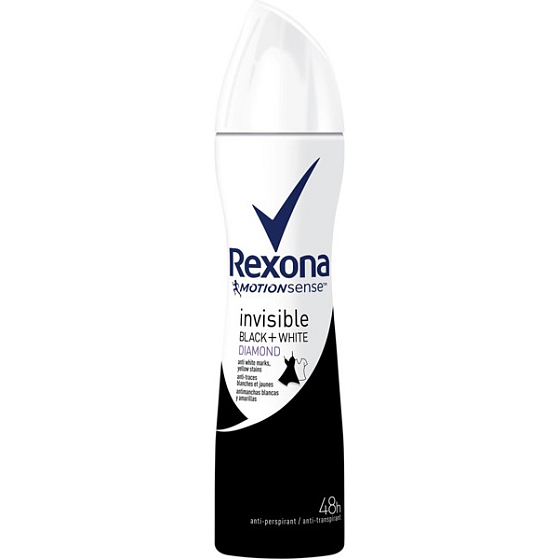Rexona Invisible Black + White Diamond antiperspirant deodorant sprej pro ženy 150 ml
