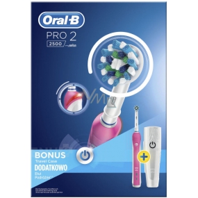 Oral-B Pro 2500 3D White elektrický zubní kartáček + cestovní pouzdro
