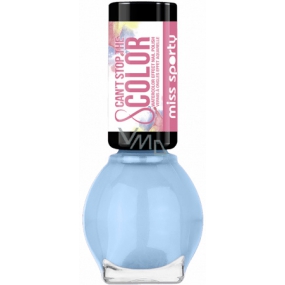 Miss Sporty Cant Stop The Color Nail Polish lak na nehty 20 Blue Pencil - Božsky modrá 7 ml