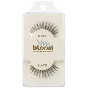 Bloom Natural nalepovací řasy z přírodních vlasů obloučkové černé č. 503 1 pár