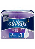 Always Platinum Ultra Night hygienické vložky s křidélky 6 kusů