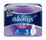 Always Platinum Ultra Night hygienické vložky s křidélky 6 kusů