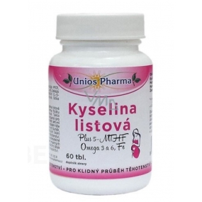 Uniospharma Kyselina listová pro tvorbu buněk, nezbytné pro těhotnou ženu 60 tablet