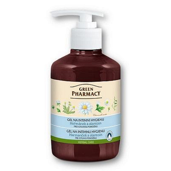 Green Pharmacy Heřmánek a Allantoin gel na intimní hygienu pro citlivou pokožku 370 ml