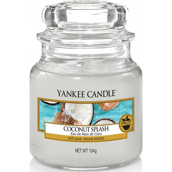 Yankee Candle Coconut Splash - Kokosové osvěžení vonná svíčka Classic malá sklo 104 g