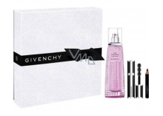 Givenchy Live Irresistible Blossom Crush toaletní voda pro ženy 50 ml + Noir Couture mini řasenka 01 Black Satin 4 g + Magic tužka na oči 01 Black 0,39 g, dárková sada