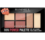 Rimmel London Mini Power Palette paletka očních stínů, rty a tváře 006 Fierce 6,8 g