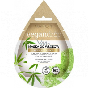 Marion Vegan Drop Konopí & zelený jíl vyhlazující maska pro suché, kudrnaté vlasy 20 ml