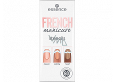 Essence French Manicure Stencils šablony na nehty 01 Walk The Line 60 kusů