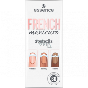 Essence French Manicure Stencils šablony na nehty 01 Walk The Line 60 kusů