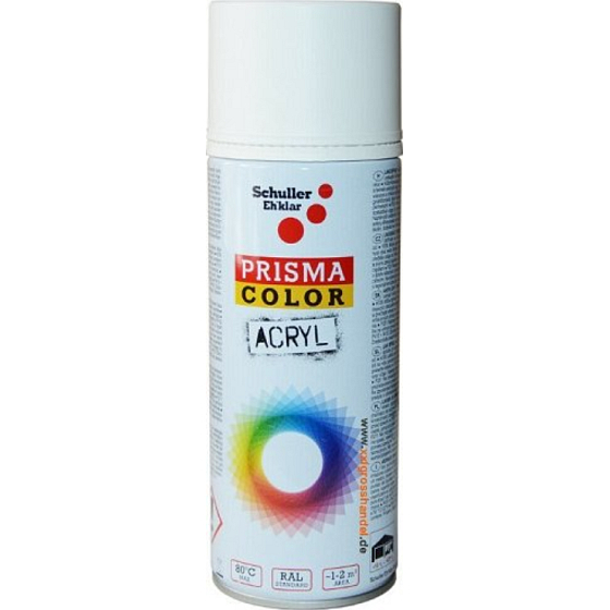 Schuller Eh klar Prisma Color Lack akrylový sprej R9016 Dopravní bílá mat 400 ml