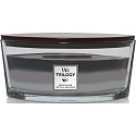 WoodWick Trilogy Mountain Air - Horský vzduch vonná svíčka s dřevěným širokým knotem a víčkem sklo loď 453 g