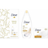 Dove Beauty For All Nourishing Silk sprchový gel 250 ml + Cream Oil Moroccan Argan Oil toaletní mýdlo 100 g, kosmetická sada