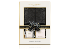 Baylis & Harding Mandarinka & grep krém na nohy 140 ml + koupelová sůl na nohy 100 g + pantofle s imitací kožešiny, kosmetická sada pro ženy