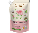 Green Pharmacy Pižmová růže a bavlna tekuté mýdlo náhradní náplň 460 ml